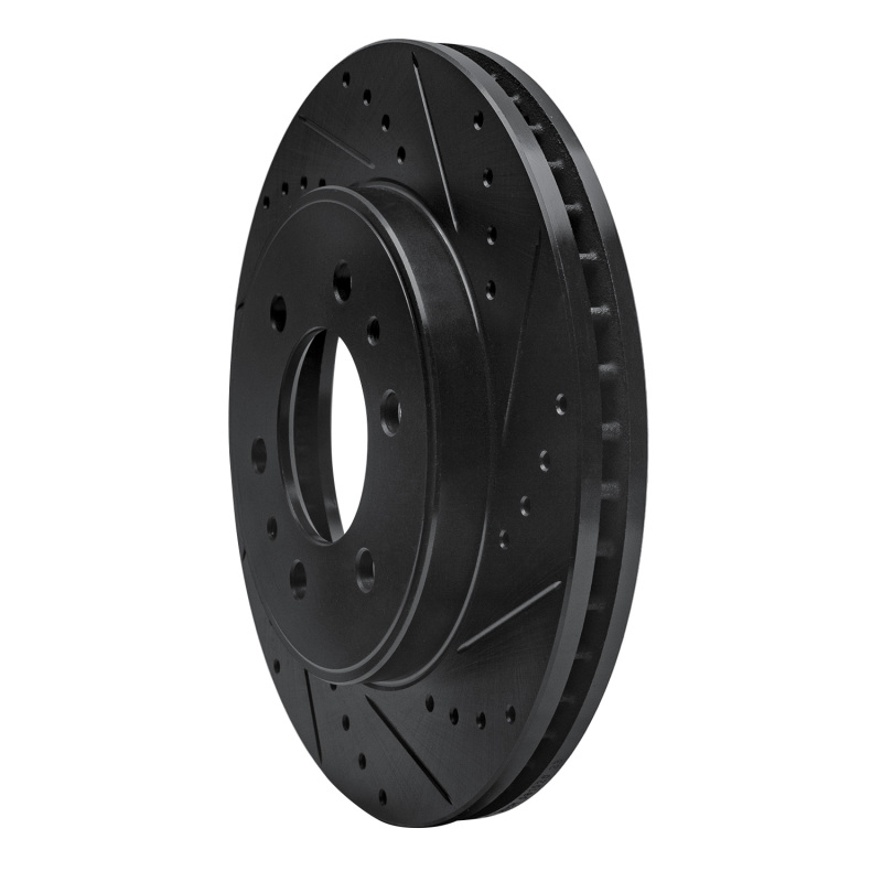 Ford F-150 Brake Rotor (1) - Front Right - R1 Concepts - Drilled & Slotted - Black - 2009